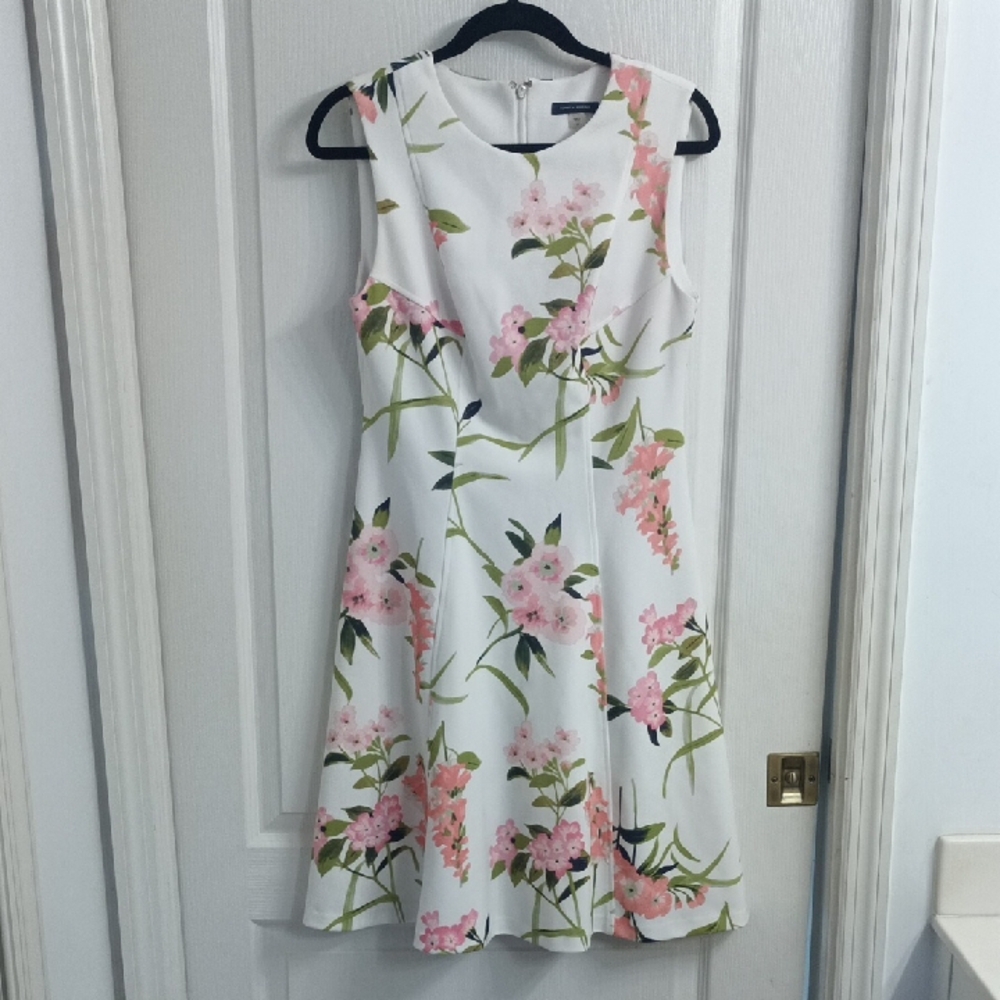 Floral Sleeveless Dress - Great For Spring! Pink and Green